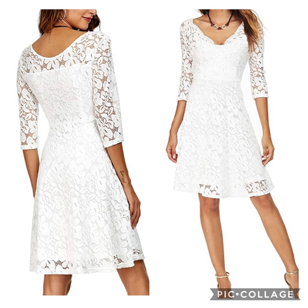 White Lace Dress Like New